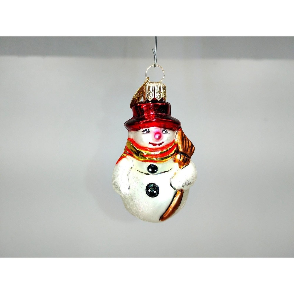 Christopher Radko Little Gems 'Littlest Snowman Gem' Glass Ornament w/Tag & Card